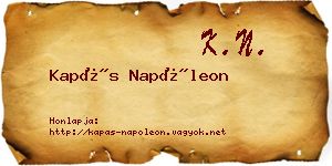 Kapás Napóleon névjegykártya